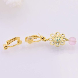 Healifty Clip On Ear Cuff with Eyelet, Earring Blanks for Women Girls Without Pierced Ears, DIY Ear Jewellery Accessories, Pack of 20 (Golden and Silver)