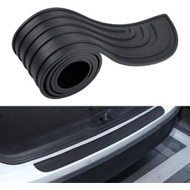1Pc Anti Scratch Rubber Rear Bumper Guard,Anti-Scratch Rubber Car Rear Bumper Cover Anti-Scratch Auto Trunk Door Entry Protector,41 x 3.54 Inch Trimmable, 0.16 inch Thickness for SUV,Truck