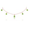 Peridot Bead Drop Choker in 14k Rose Gold Fill