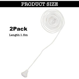 2pcs Pull Cord String with Connector,1.5m Light Pull Cord String with Connector,Cord Spare Ceiling Light Switch Nylon Pull Cord Light Pull Cord for Light Switch for Bathroom Light Ceiling Switches