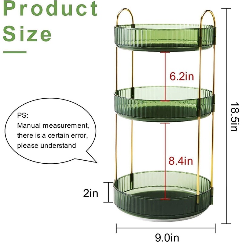 360 Rotating Makeup Organizer Large Perfume Cosmetics Organizer Beauty Organizer