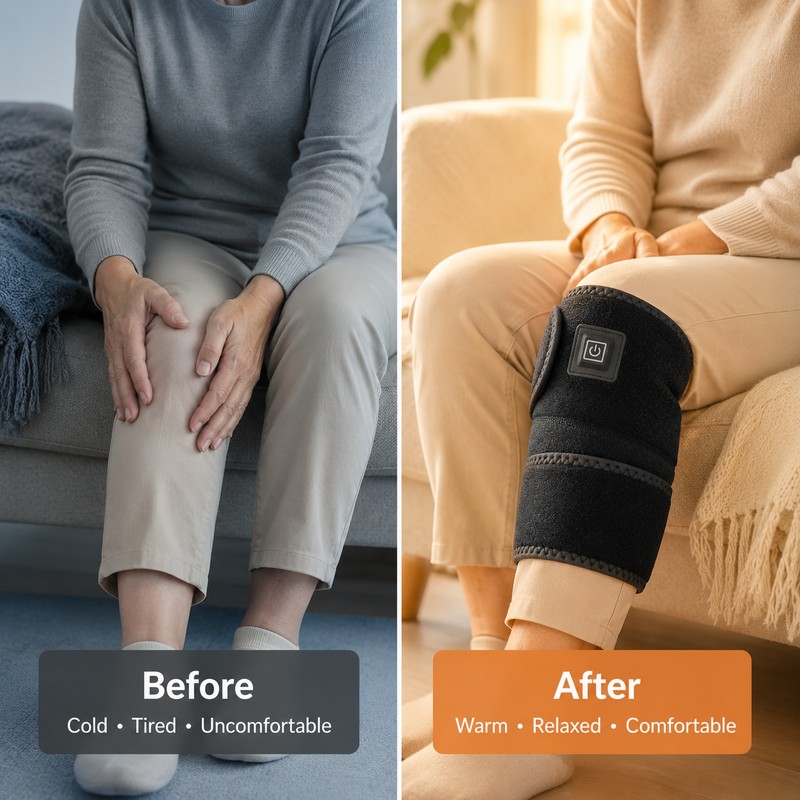 Electric Heated Knee Wrap for Daily Comfort – Adjustable USB