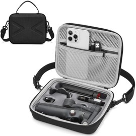 FRETHIND Case for DJI Osmo Mobile 7/7P Hard Case Protective Shoulder Bag for Osmo Mobile 7/7P Vlog Combo Accessories Carry Bag (Black)