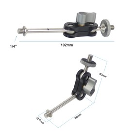 CS PRIORITY Mini Magic Arm Doppelkugelkopf 1/4 Zoll Schraube mit Kaltschuhhalterung für SL-Kamerastativ LED Videoleuchte Mikrofon Feldmonitor (Typ B)