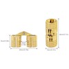 HOJLKLD 6Pcs 8 mm Hidden Brass Barrel Hinges, 180 Degree