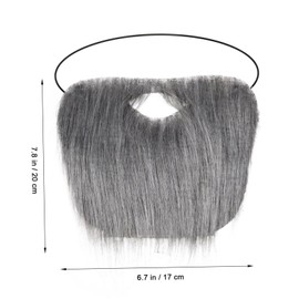 Beavorty Santa Claus Beard Fake Beard Cosplay Prop Elastic Band Christmas Costume Accessory for Parties Comfortable Material Realistic Ages Grey