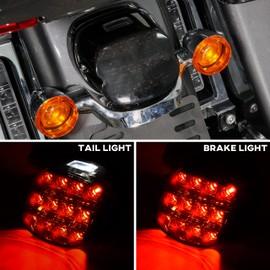 VEISUTOR Smoked LED Tail Light for Harley Davidson Touring, Rear Brake Taillights for Harley Dyna Road King Electra Glide Softail Street Bob Accessories