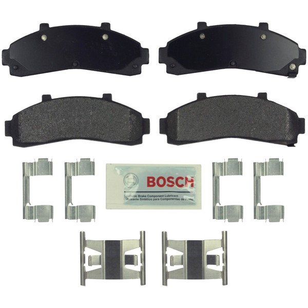 BOSCH BE652H Blue Ceramic Disc Brake Pad Set With Hardware - Compatible With Select Ford Explorer, Ranger; Mazda B2300, B2500, B3000, B4000; Mercury Mountaineer; FRONT