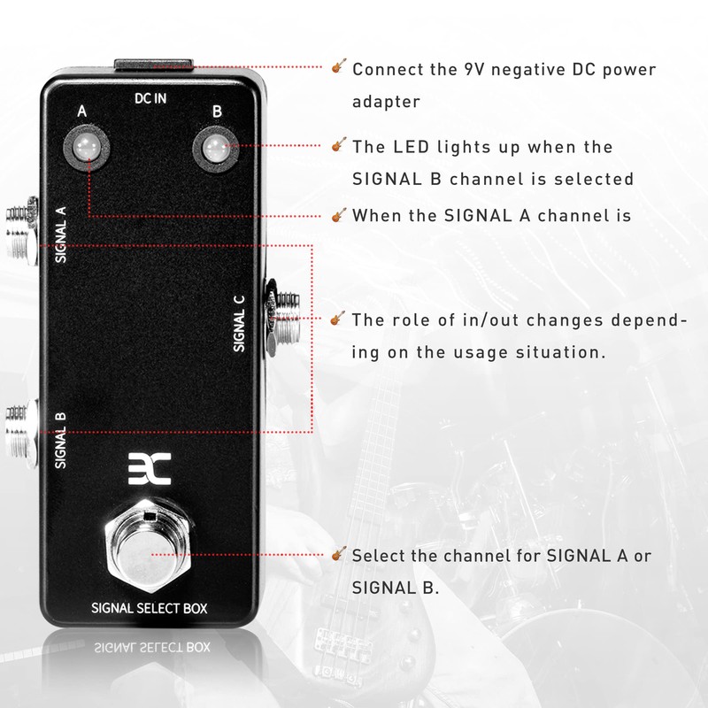 EX Signal Line Select A/B Box Switch Mini Guitar Effect