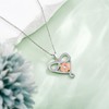 ONEFINITY Infinity Necklace 925 Sterling Silver Rose Necklace Heart Pendant
