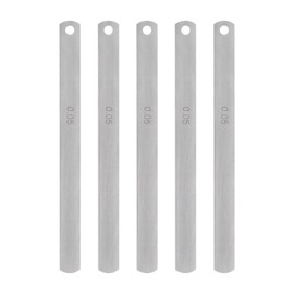 sourcing map Mn Steel Sensor Gauge 0.05 mm Thickness 150 mm Length Metric Filler Thickness Measuring Gap Column Gauge Single Blade Pack of 5