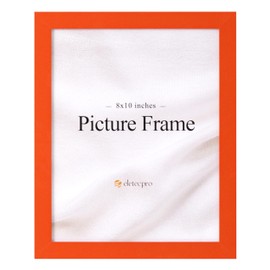 eletecpro 8x10 Picture Frame Display 8x10 Photos on Wall or Tabletop, Made of Engineered Wood and Acrylic, Orange Frame for Autumn, Colorful Home Decor