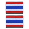 Pack of 2 Thai Flag Patch Velcro Tactical Military Thailand