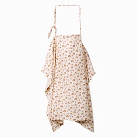 Muslin Nursing Cover Up for Breastfeeding, Cotton Breastfeeding Cover Nursing, Full Coverage Privacy Nursing Cover, 41"x28" Nursing Shawl for Breastfeeding Essentials, OEKO-TEX (Rainbow Nursing Cover)