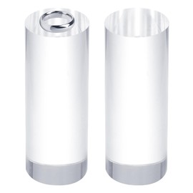 sourcing map 2pcs Acrylic Cylinder Display Blocks, 30 x 80 mm/1.2" x 3.1" Clear Jewelry Display Base Polished Cube Riser Stand Display Holder Base for Ring Jewelry Cosmetics Crafts