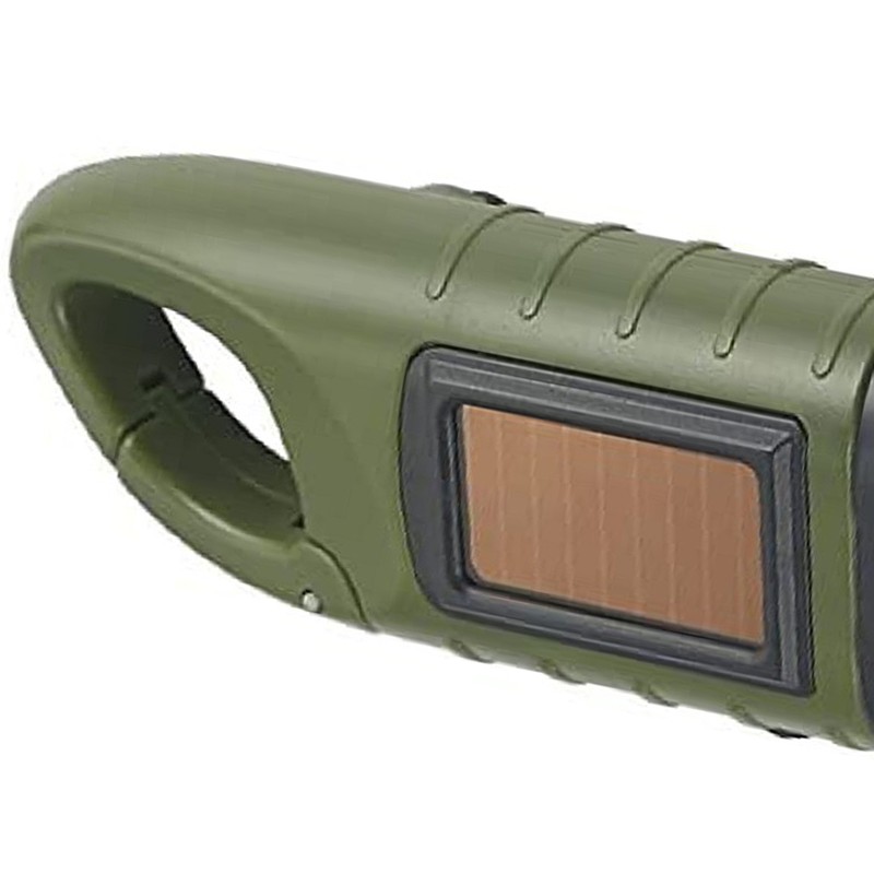 LED Portable Flashlight Multifunction Solar Charging Manual Power Generation Torch