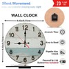 Rustic Farmhouse Wall Clock Wooden Beach Style Home Decor 10-Inch