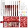 LOOEN Red Wood Smooth Crochet Hooks 2.0 mm - 5.0