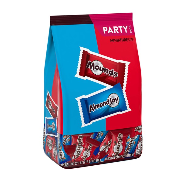 ALMOND JOY and MOUNDS Assorted Flavored Candy Party Pack, 32.1 oz