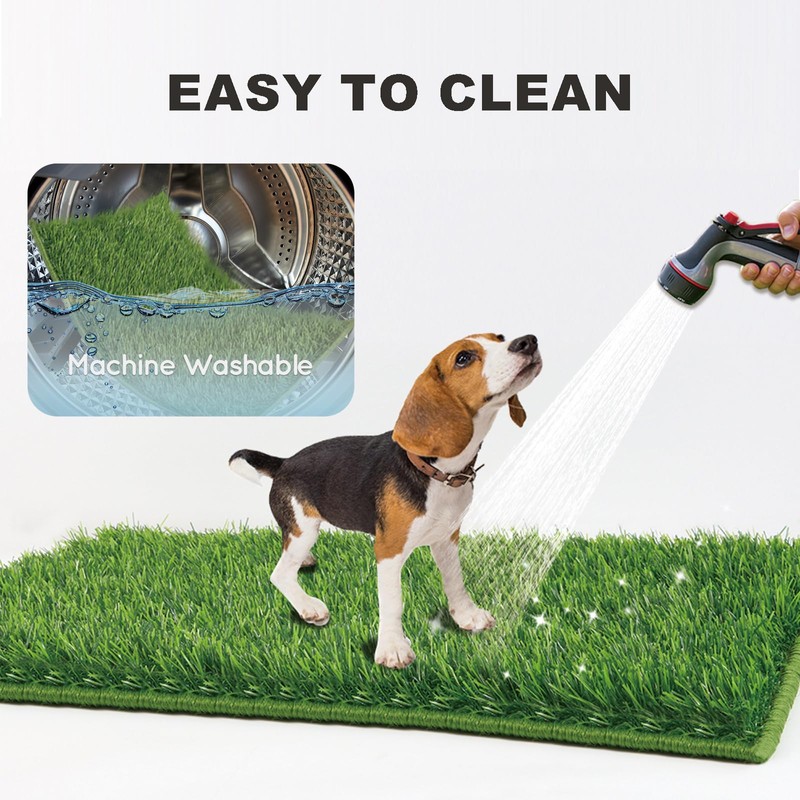 HQ4US 4LEGS Dog Grass Pad with Foldable Dog Litter Box,Extra