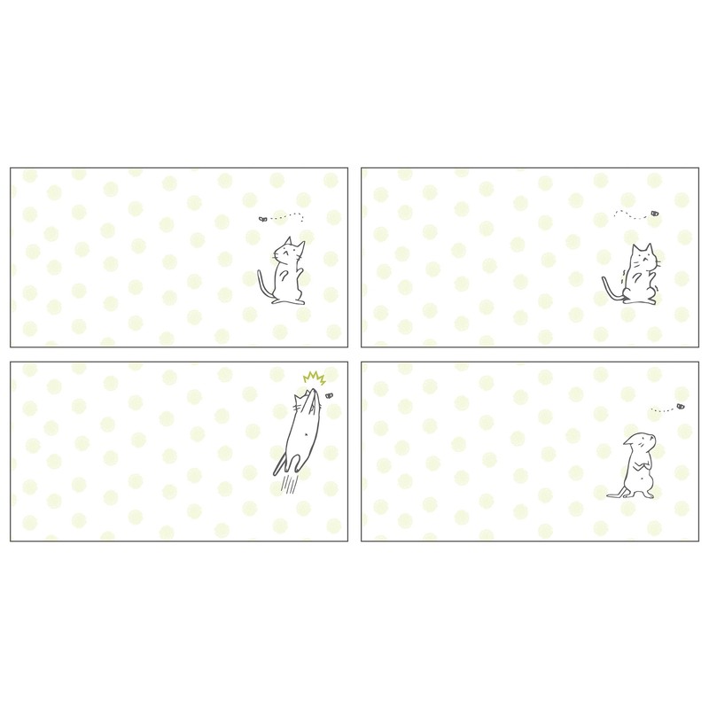 Hokuseisha PARAMO Memo 02-Cat, W4.3 x H2.3 inches (109 x