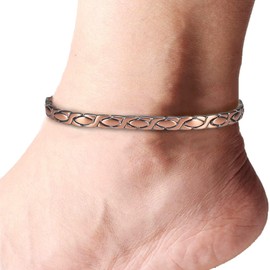 Trendy Copper Magnetic Anklets for Women, Pure Copper Jewelry, Female Anklets, Women's Day Gift