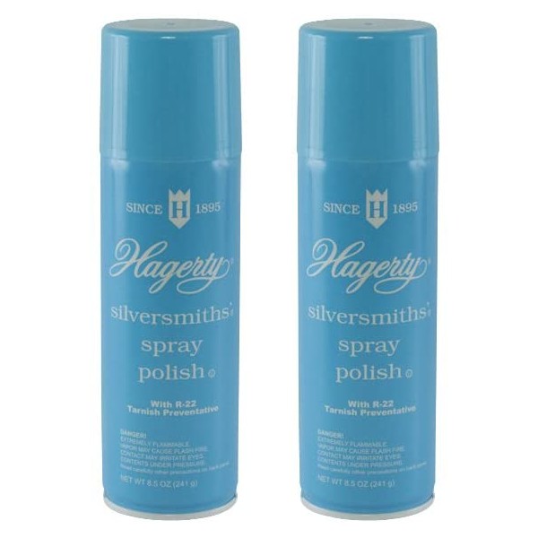 Hagerty Silversmiths Aerosol Spray Polish, Unscented 8.5 Oz (Pack of 2)