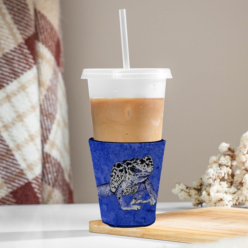 Caroline's Treasures 8687RSC Frog Red Cup Hugger Cup Cooler Sleeve
