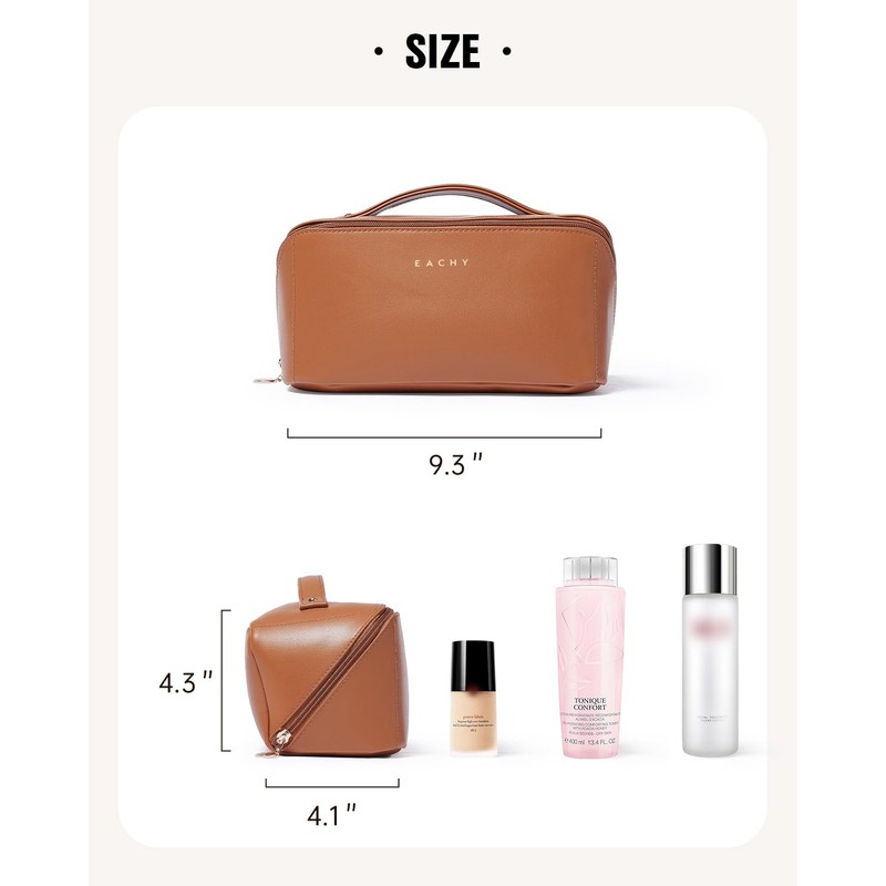 EACHY Travel Makeup Bag,Large Capacity Cosmetic Bags for Women,Waterproof Portable
