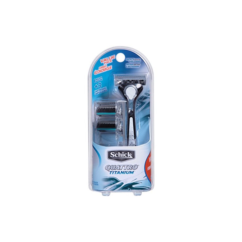 Schick Quattro Titanium Razor for Men Value Pack
