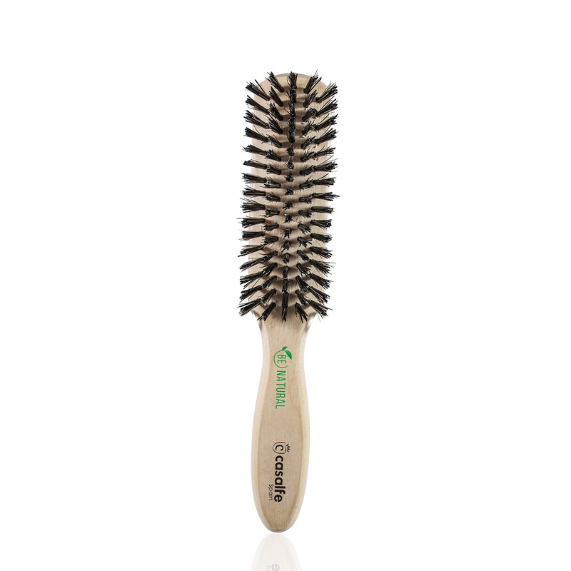 Wooden Brush with Boar Bristle - Rectangular - Ideal for
