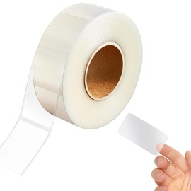 500 PCS Clear Stickers, Clear Labels Transparent Label Protectors Wafer Seal Stickers for Office, Library, Waterproof Labels for Protecting Mail & Package Barcodes, Books, Numbers (3.15×1.2 inch)