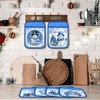 Jingmore 12 Pcs Blue Christmas Pot Holders with Pocket Hello