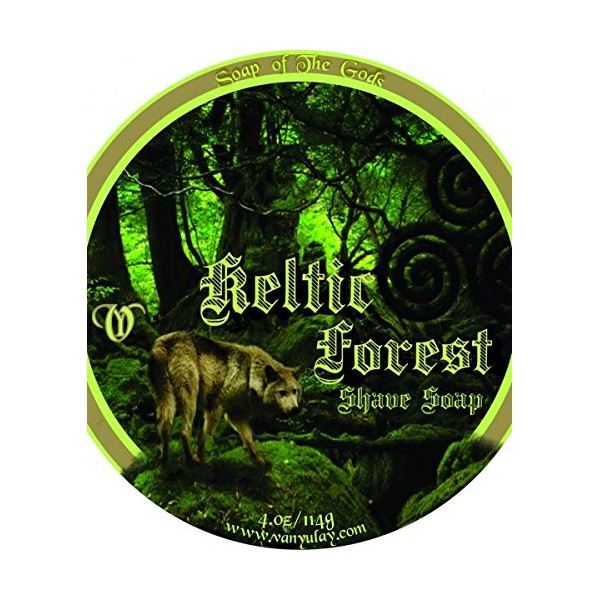 Keltic Forest- All Natural Shave Soap for Men and Women. Moisturizing and Nourishing with Shea & Kokum Butters.