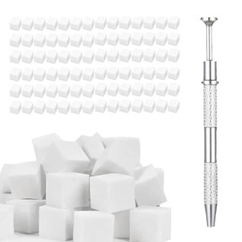 200 Pcs Nail Sponge, Nail Art Accessories, Nail Sponges for Ombré with Metal Grabber, Ombre Nails Design for Create a Variety of Gradient Nail Art Patterns, Nail Art Tools Sponge Brush