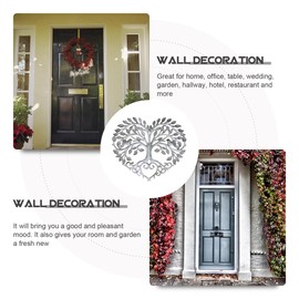 Alipis Metal Wall Art Home Decor Life Tree Wall Decoration Decorative Ornament Iron Sculpture for Yard