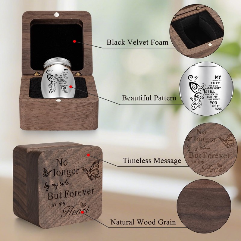 SOITIS Wooden Gift Box for Ashes, Small Urns for Human