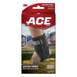 ACE - Tobillera de la marca 207266 con estabilizadores laterales, color negro, 1 unidad (paquete de 1), 1.5 x 3.8 x 7.5 pulgadas