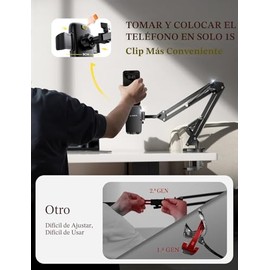 LISEN Soporte de cuello de cisne para escritorio de cama [3ª actualización], soporte de teléfono celular para escritorio, cama, accesorios de juegos, 