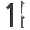 Yafimea 5 Inch House Numbers for Outside, Modern Black Metal