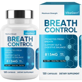 Bad Breath Treatment for Adults, 7-in-1 Advanced Breath Control Supplement & Natural Oral Breath Management with Digestive Support, 120 Capsules
