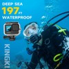 KINGKI 60M/196FT Waterproof Case for Go Pro Hero12 /Hero11 /Hero10