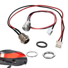 GYL Hoverboard - Puerto de carga de repuesto para Gotrax/Hover-1/SISIGAD - Cable de carga eléctrico inteligente autoequilibrado para scooter (3 clavijas y 2 cables de puerto de carga)