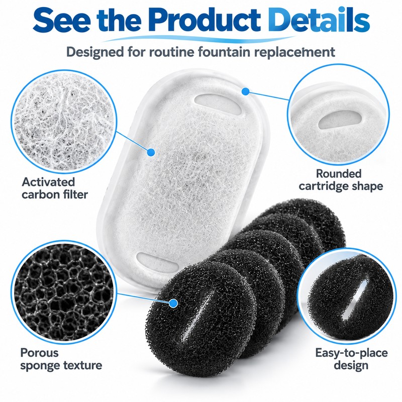 Pet Water Fountain Replacement Filters for Cats & Dogs –