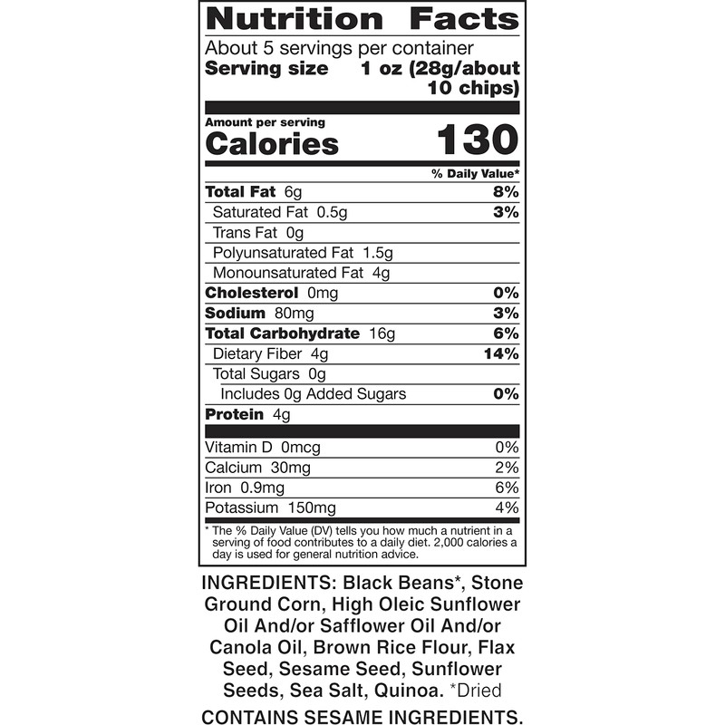 Food Should Taste Good Tortilla Chips Gluten Free non-GMO Black