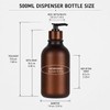 Matte Soap Dispensers with 22 Black Waterproof Labels and Walnut
