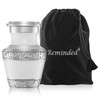Reminded Small Cremation Memorial Urn for Human Ashes, White and