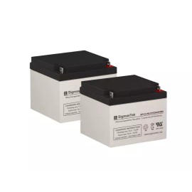 SigmasTek Battery Set of 2 for Access Point Medical AXS8000 Wheelchair, 12V 26Ah