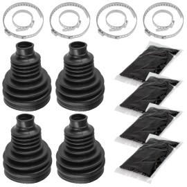 Caltric 2 Rear Axle Inner And Outer CV Boot Kits for Polaris RZR 4 800 EFI 2010
