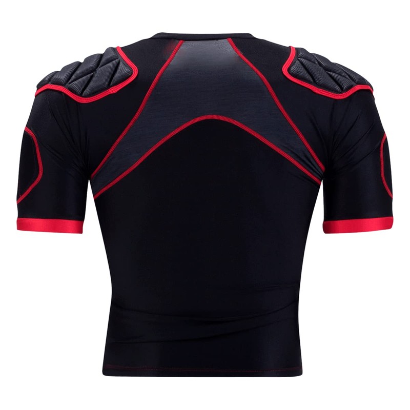 Gilbert XP300 Protective Rugby Body Armor Padded Shoulder, multicolor (black